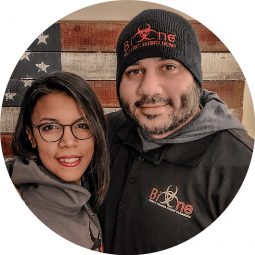 Bio-One Of Tri-State biohazard and decontamination Company Owner, Nicole and Juan Morales