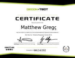 Decon-Tech Certified