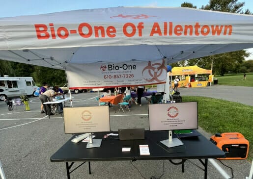 Bio-One of Allentown Booth Setup